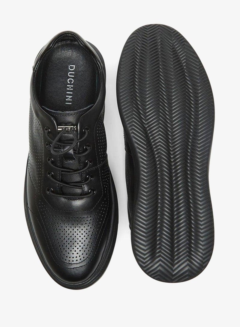 DUCHINI Men's Lace-Up Low Ankle Sneakers - Image 4