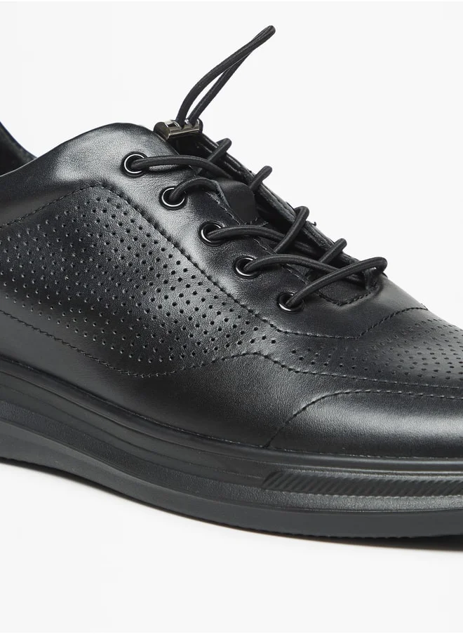 DUCHINI Men's Lace-Up Low Ankle Sneakers