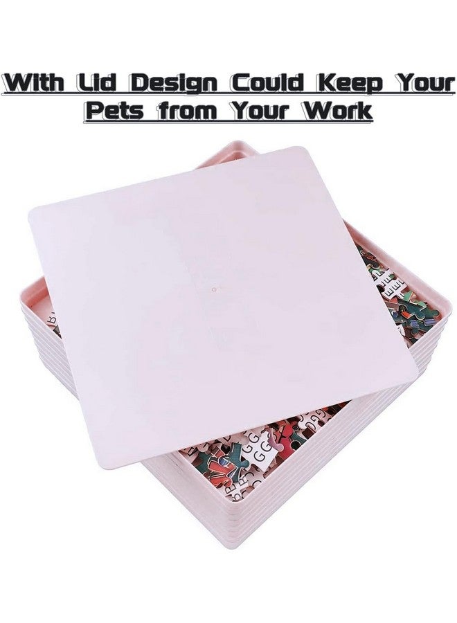 WISHDIAM WISHDIAM 8 Puzzle Sorting Trays Fit Up to 2000 Pieces Puzzles Jigsaw Puzzle Trays Puzzles Accessories Puzzle Stacking Trays Gift for Puzzlers(White)  - Image 4