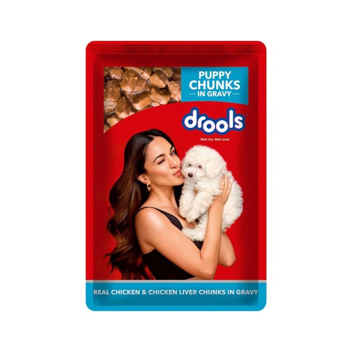 Drools Puppy Chicken Chunks Gravy Value Pack 60g (10+2)