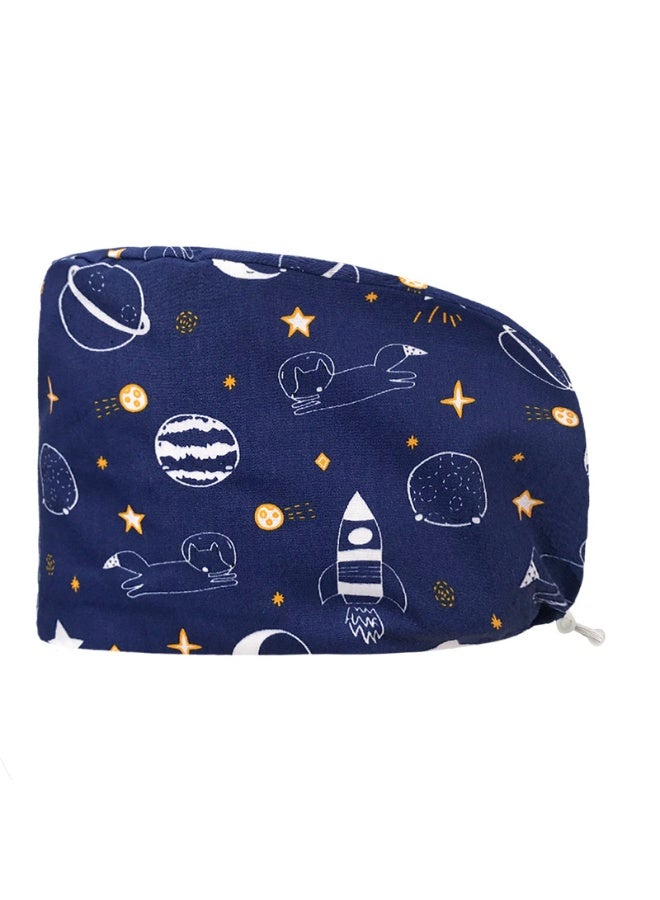 NIBEMINENT Scrub Caps Dust Proof Cap Nursing Work Hats  Cotton Women Men Veterinary Dental Clinic Chef Cooking Hats