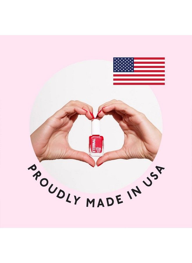 ETERNAL طقم طلاء أظافر (بينكفيتي) 13.5 مل 5 قطع ألوان لامعة مع تركيبة سريعة الجفاف وطويلة الأمد لتصميم الأظافر في المنزل هدايا لعيد الأم والنساء صنع في الولايات المتحدة - Image 4