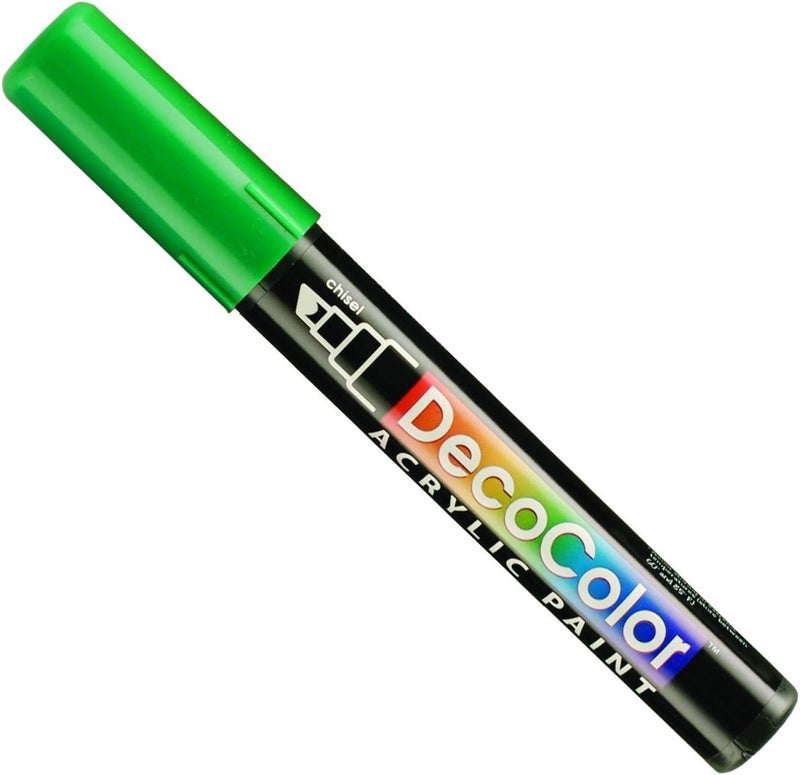 Uchida DecoColor Acrylic Paint Pen - Green Chisel Tip Marker