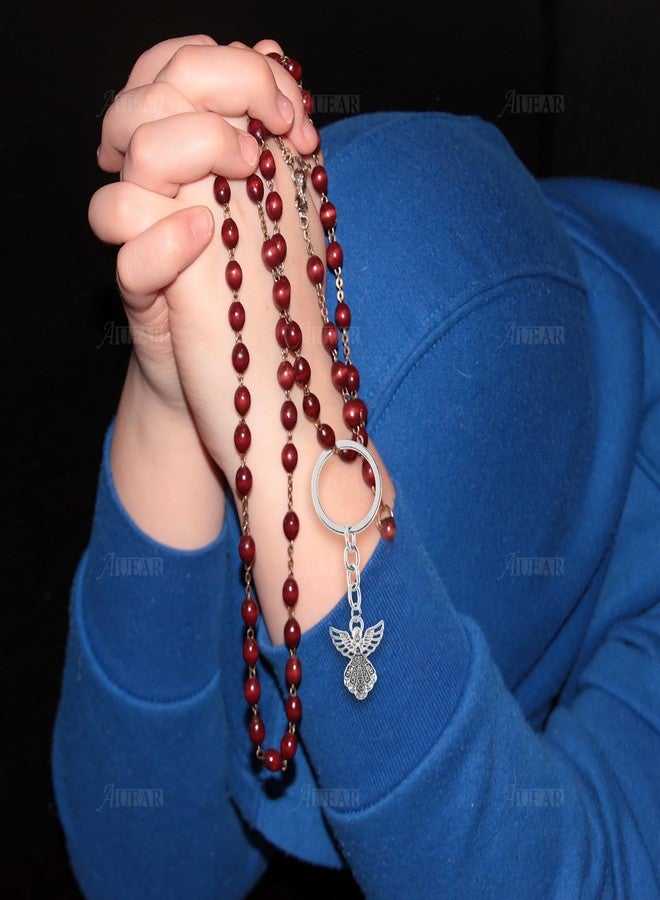 أوير أويير، عبوة من 20 قطعة من حلقات مفاتيح على شكل ملاك حارس فضي اللون، حلقات تعليق للمفاتيح، مناسبة لتعليقها على الحقائب والأحزمة، إكسسوارات فنية وحرفية يدوية، هدايا للحفلات. - Image 2