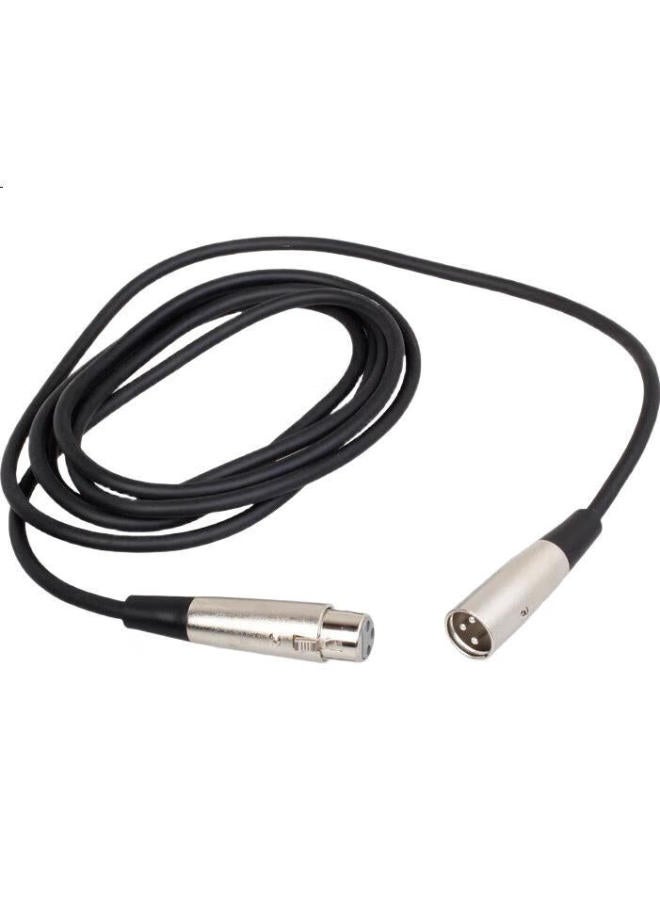 isk كابل صوت إيسك C-1 عالي الجودة مزدوج البطاقة XLR، موصل XLR ذكر إلى أنثى، كابل إخراج صوت محمي مزدوج النواة، كابل متوازن، أسود - Image 2