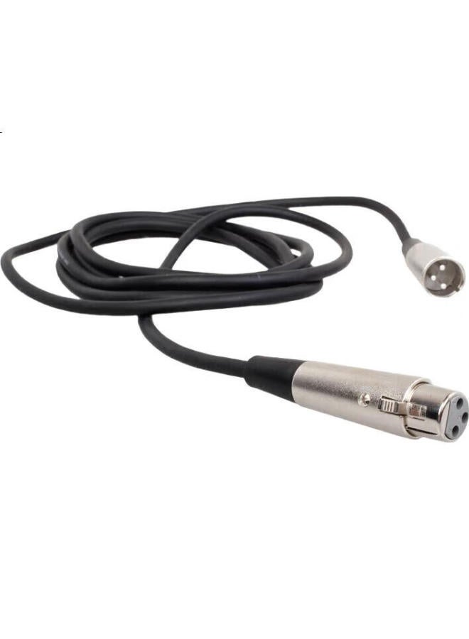 isk كابل صوت إيسك C-1 عالي الجودة مزدوج البطاقة XLR، موصل XLR ذكر إلى أنثى، كابل إخراج صوت محمي مزدوج النواة، كابل متوازن، أسود - Image 1