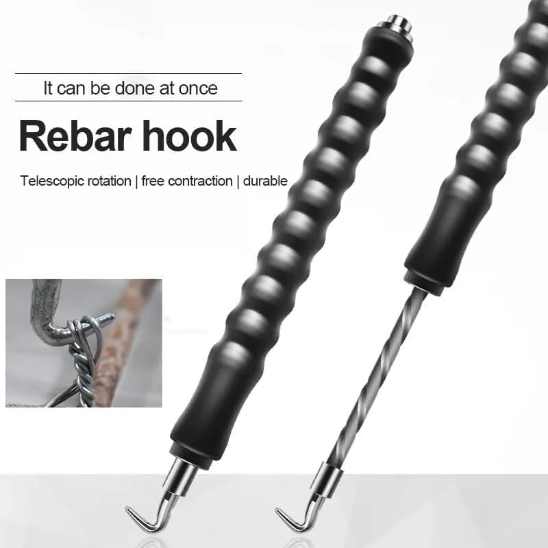 VENIVA Semi Automatic Rebar Wire Twister ToolsFast Hook Metal Wire Ties Wire Pulling Tools Concrete Metal Wire Twisting Fencing Tool 32cm long - Image 2