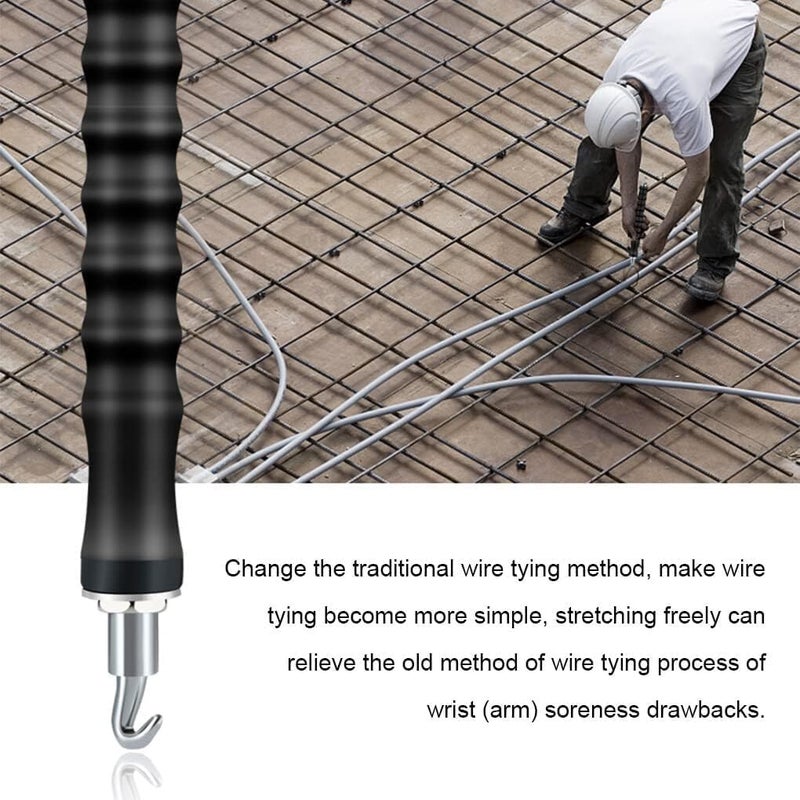 VENIVA Semi Automatic Rebar Wire Twister ToolsFast Hook Metal Wire Ties Wire Pulling Tools Concrete Metal Wire Twisting Fencing Tool 32cm long - Image 5