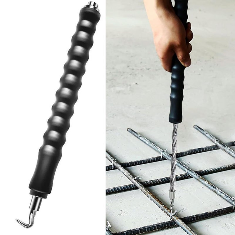 VENIVA Semi Automatic Rebar Wire Twister ToolsFast Hook Metal Wire Ties Wire Pulling Tools Concrete Metal Wire Twisting Fencing Tool 32cm long - Image 1