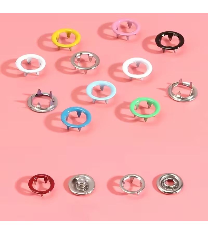 50 Colored Snap Fastener Kit with Plastic Hand Press Pliers for Sewing DIY Craft - Image 2