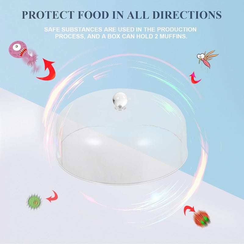 Acrylic Large Cake Dome Cover 9-inch Food Dustproof Cloche Lid for Household Pastry Display and Table Dessert Serving - Image 5