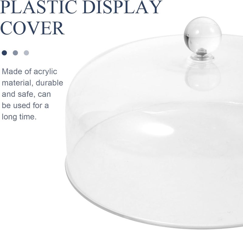 Acrylic Large Cake Dome Cover 9-inch Food Dustproof Cloche Lid for Household Pastry Display and Table Dessert Serving - Image 3