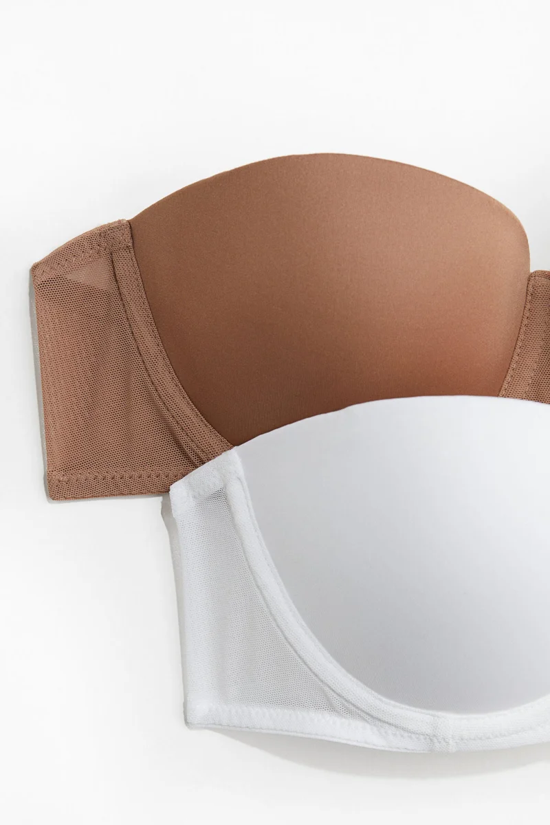 H&M 2-pack padded microfibre balconette bras