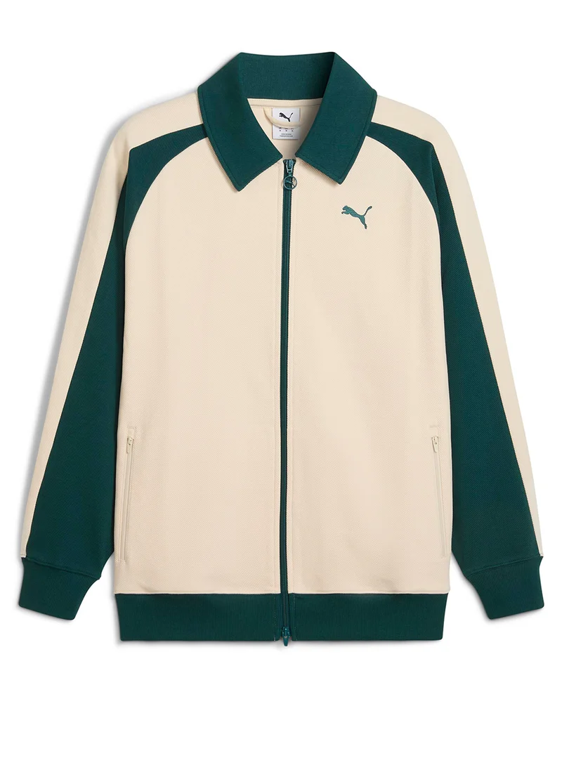 PUMA T7 Relaxed Wing Collar Jacquard Track Jacket