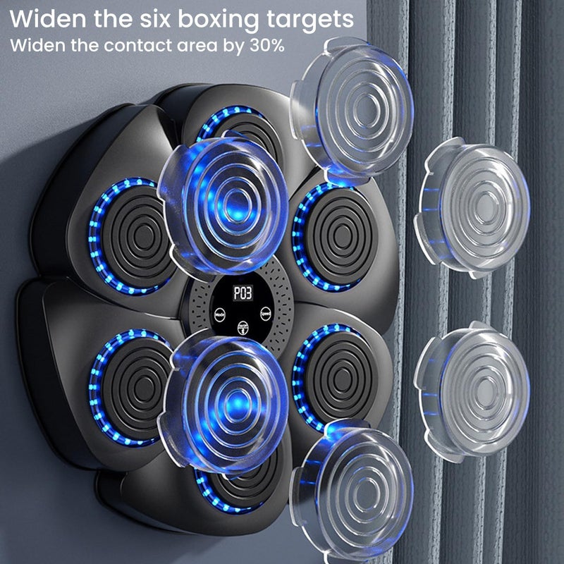 Earwig Music Boxing Machine, Smart Music Boxing Machine Bluetooth, 9 Modes and 18 Speeds Musical Boxing Wall Mounted with Boxing Gloves,Punching Machine Game for Kids Adults Home Workout (EW-03) - Image 5