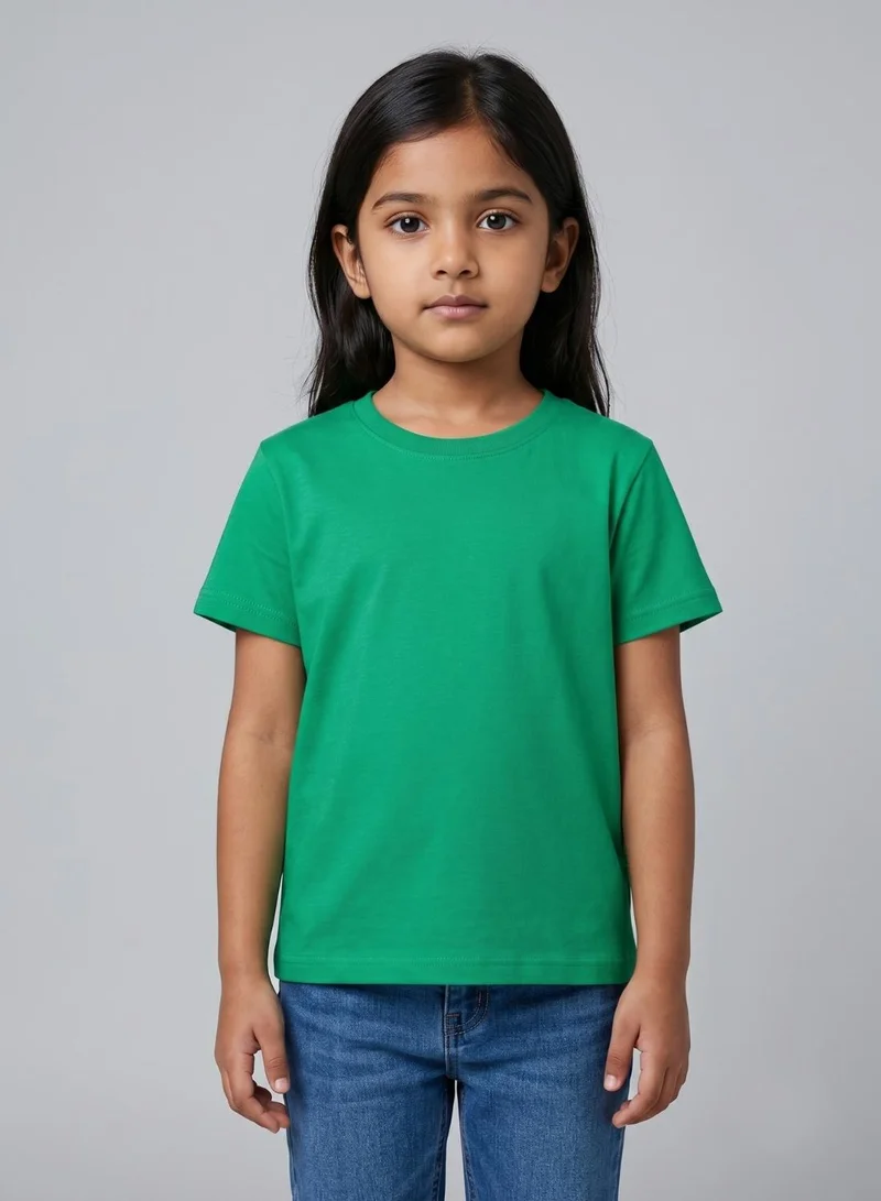 Babyqlo Solid Green tee for boys and  girls
