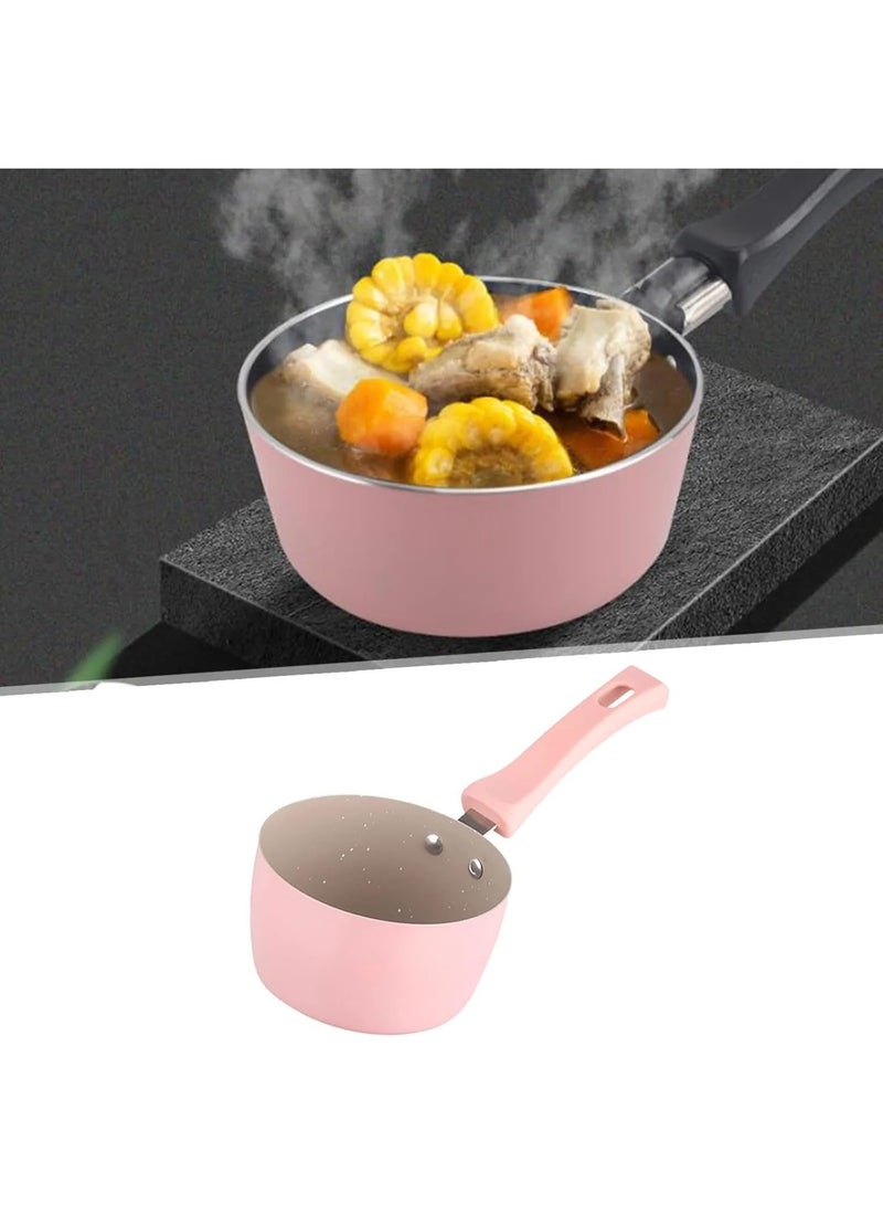Multi Use Granite Casserole For Cooking and Milk Heating with Heat Resistant Handle (12 CM, Pink) - Image 3