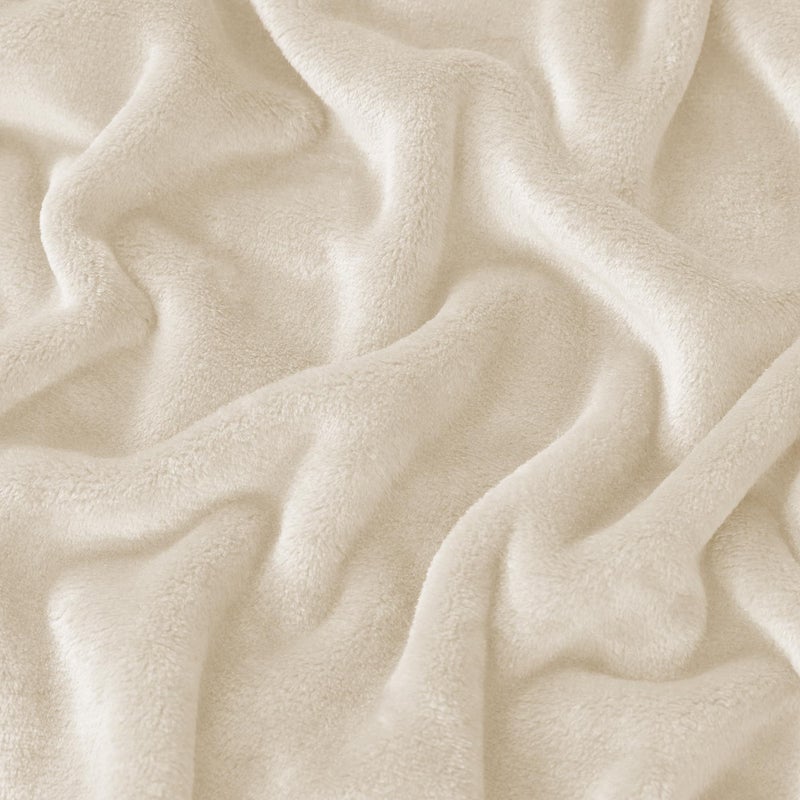 COOVA Oversized King Fleece Blanket 120x120 inches, Soft Cozy Warm Giant Extra Large 10'x10' Blanket for Bed, Sofa, Couch,Travel, Camping, California Huge Flannel Big Throw Blanket, Beige - Image 5