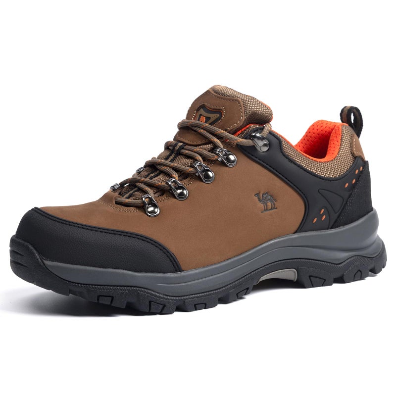 CAMEL CROWN Men's Hiking Shoes Low Top Trekking Boots Non-Slip Walking Sneakers for Outdoor Work Trail Casual (Khaki, 10) - Image 1