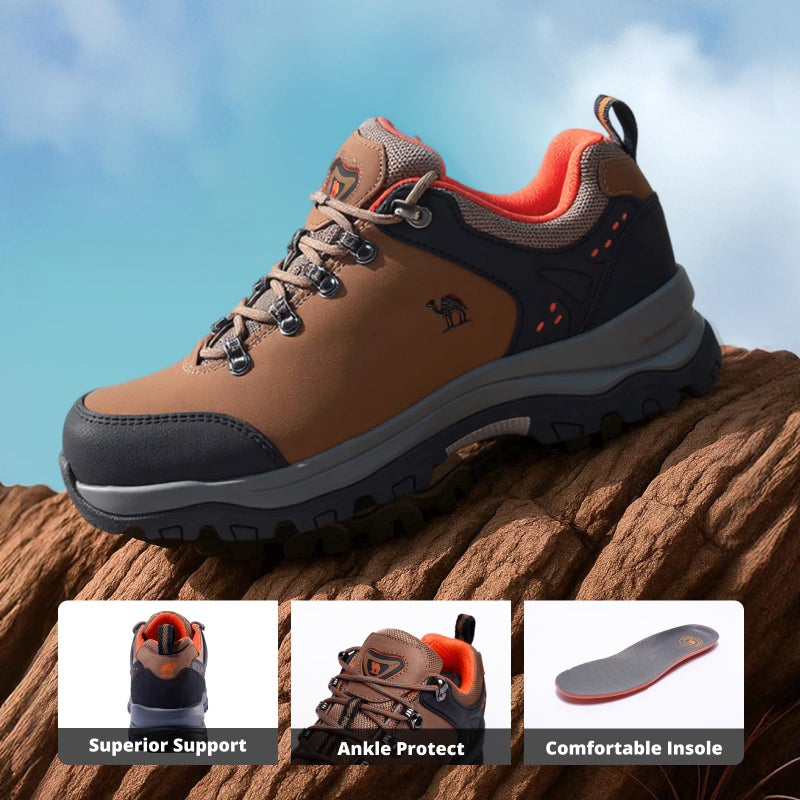 CAMEL CROWN Men's Hiking Shoes Low Top Trekking Boots Non-Slip Walking Sneakers for Outdoor Work Trail Casual (Khaki, 10) - Image 5