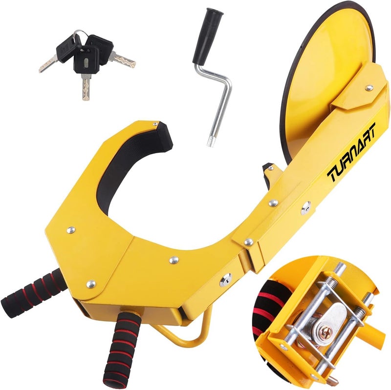 TURNART Adjustable Anti-Theft Wheel Lock Clamp for Cars, Trucks, and RVs - Image 1