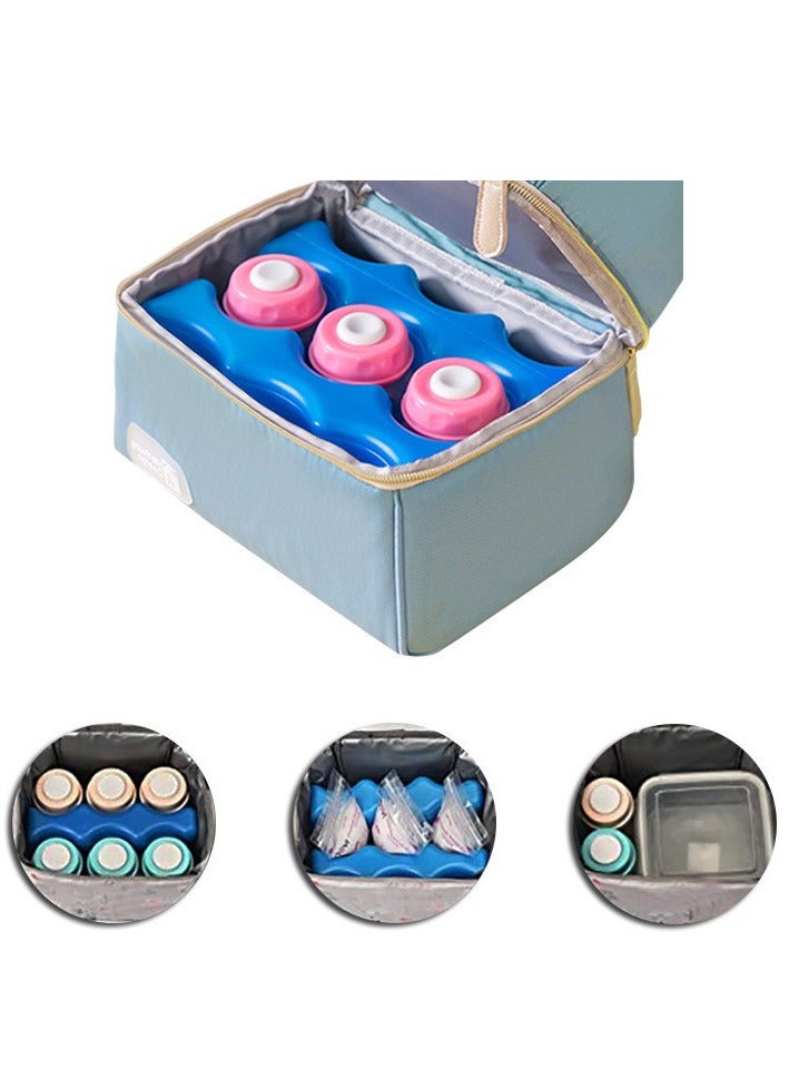 Breast Pump Bag, Cooler Compartment for Breast Pump, Cooler and Moistureproof Bag Double Layer for Mother Breast Milk Pump Lunch Bag Outdoor Working - Image 5