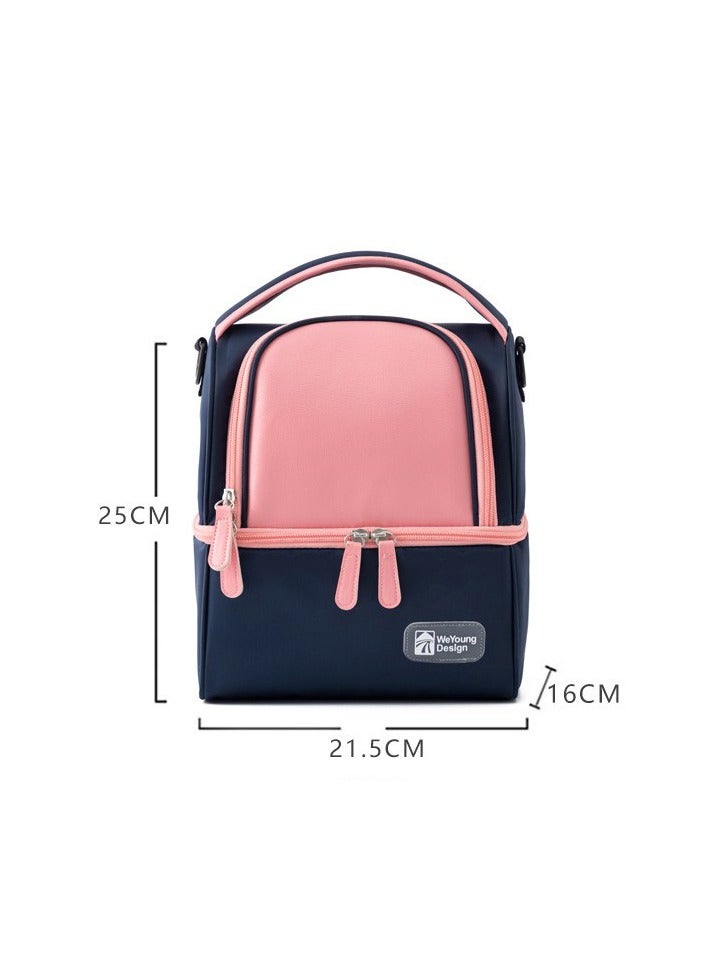 Breast Pump Bag, Cooler Compartment for Breast Pump, Cooler and Moistureproof Bag Double Layer for Mother Breast Milk Pump Lunch Bag Outdoor Working - Image 4