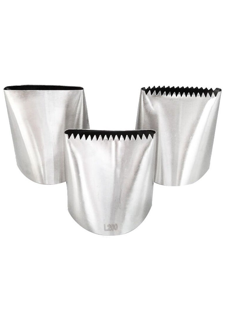 3 قطعة كبيرة جدا الفولاذ المقاوم للصدأ فوهة ، فوهة الأنابيب المجمدة ، كعكة كريم أدوات الديكور ، تلميح المعجنات ، Fondant الخبز التبعي ، L200 L200A L200B - Image 2