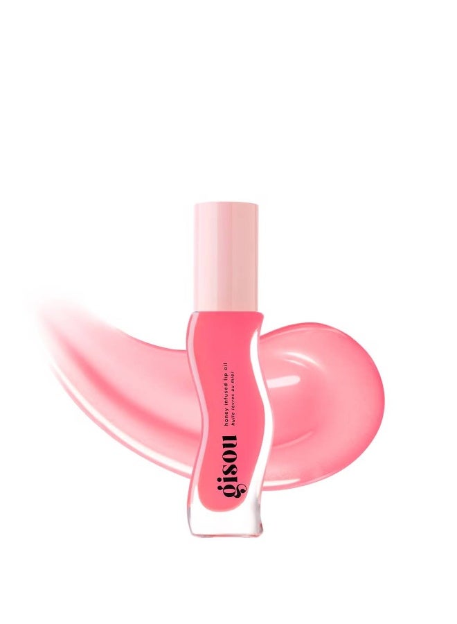 Gisou Honey Infused Lip Oil, 8ml-Raspberry Swirl - Image 1