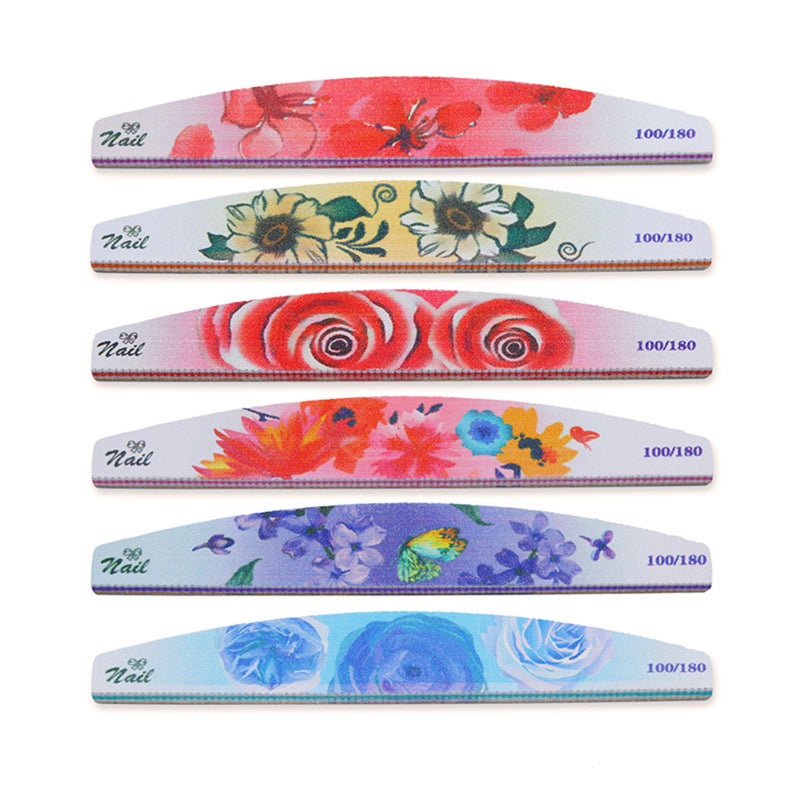 6pcs Nail Files Double-Sided Nail Buffer Set with Different Grits Nail Sanding Blocks Polishing Board Manicure Tools for Nail Beauty - Image 1