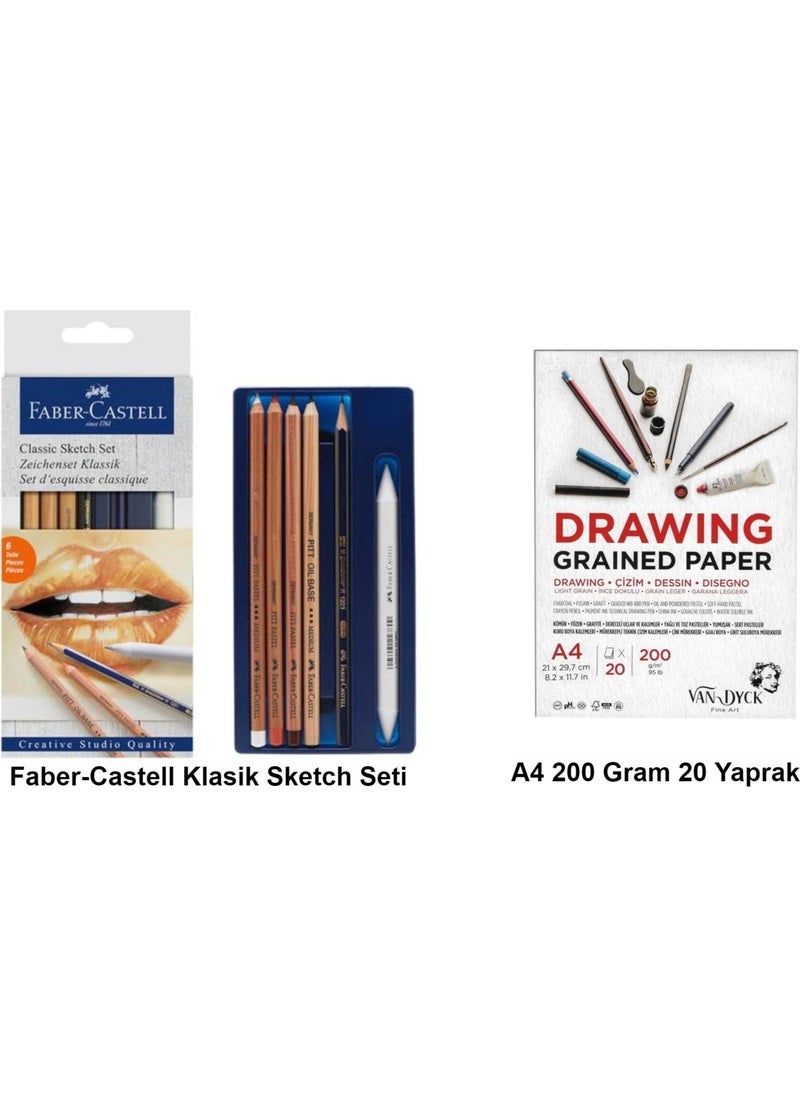 FABER-CASTELL - Classic Sketch Set and Van Dyck Drawing Block - Image 1