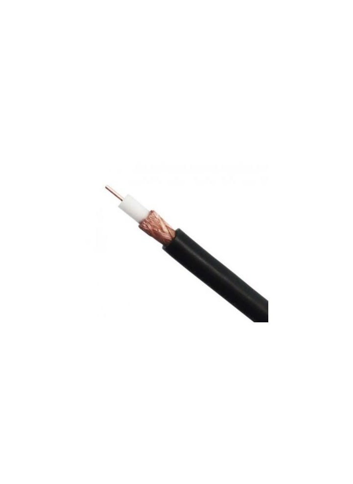 fujistar - Fujistar Dish Roll Coaxial Cable for Satellite and Receivers Connection Black (60Yd/54.5Meter-Cable) - Image 1