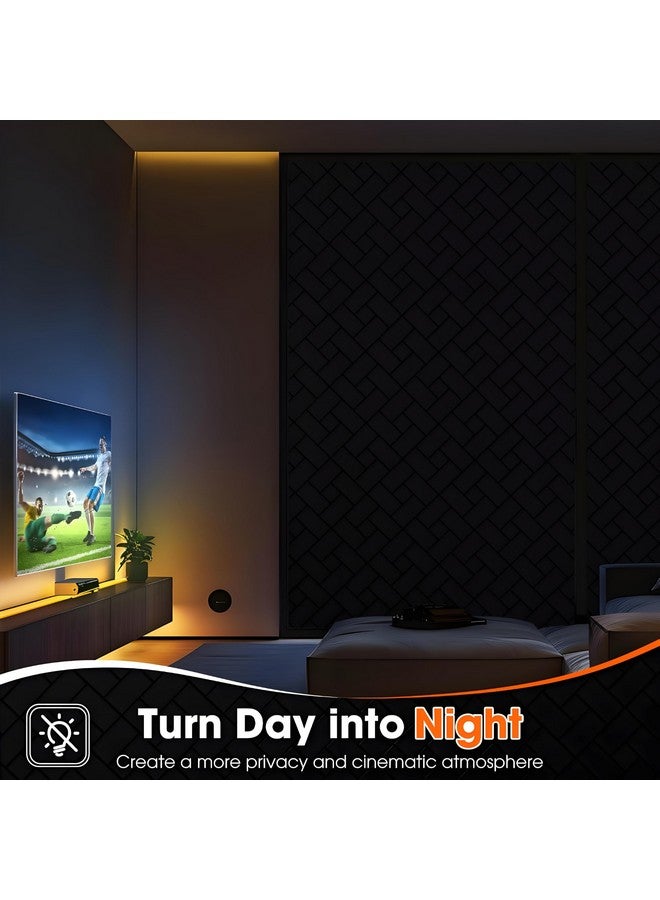 Coavas Coavas Blackout Window Film, 100% Sun Blocking & Darkening Privacy Static Cling Film, No Glue Anti-Glare Removable Cover for Bedroom, Living Room, Heat & UV Rejection, 17.7 x 78.7 inches  - Image 2