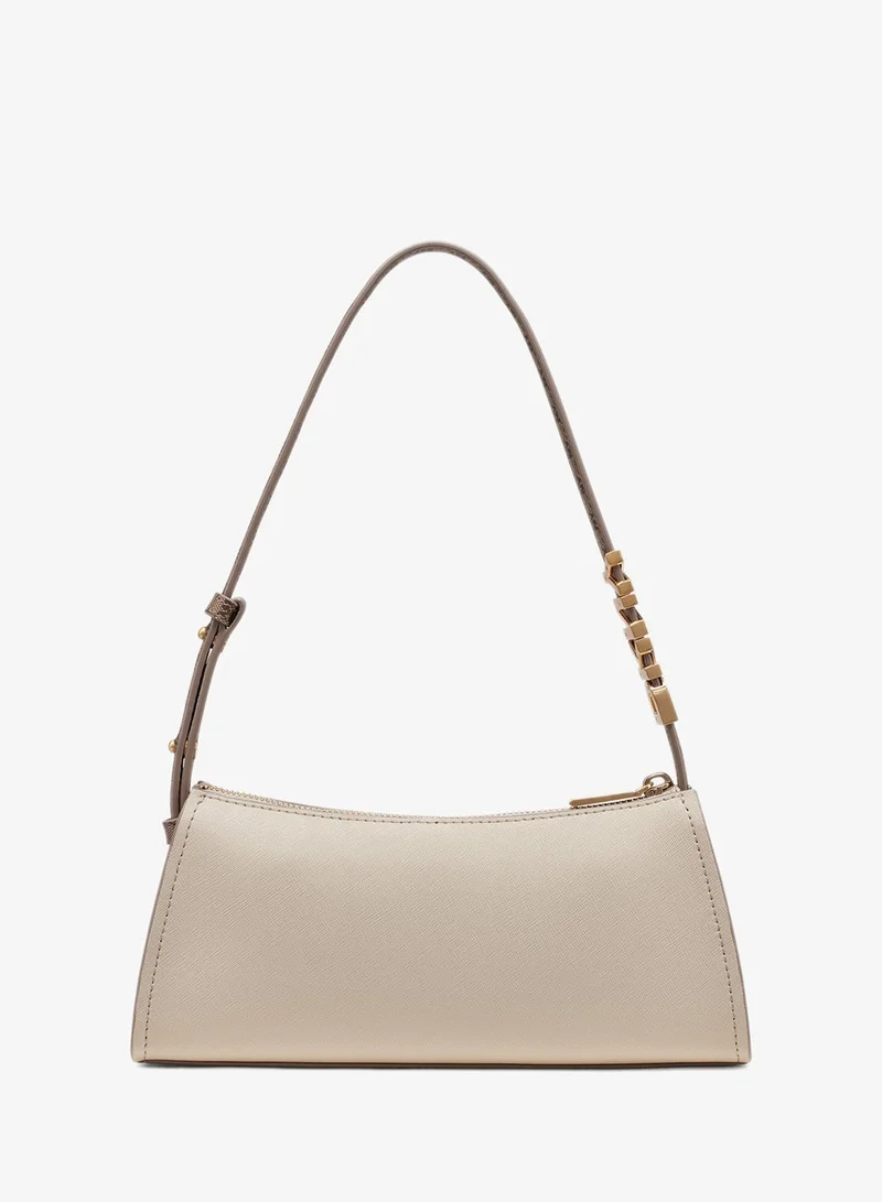 DKNY LT TAUPE Avril Top Zip Shoulder Bag for Women | Best Price UAE