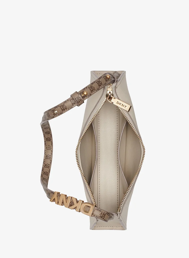 DKNY LT TAUPE Avril Top Zip Shoulder Bag for Women | Best Price UAE