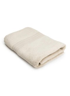 Al Karam Solid Zero Twist Dobby Terry Bath Towel (Beige)