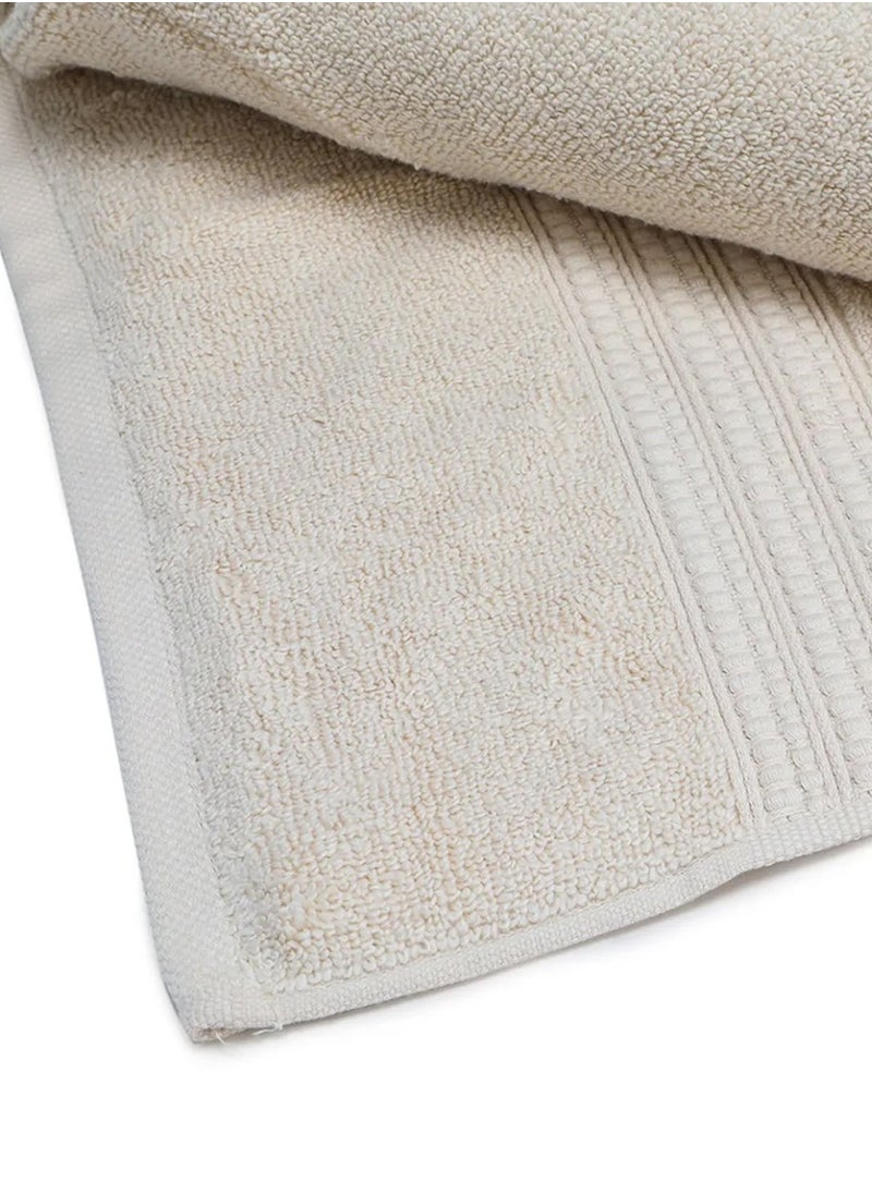 ALKARAM - Al Karam Solid Zero Twist Dobby Terry Bath Towel (Beige) - Image 1
