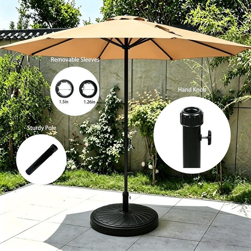 Orgrimmar 22lbs Umbrella Base Heavy Duty Outdoor Living Round Antiqued Patio Market Umbrella Base - Image 2