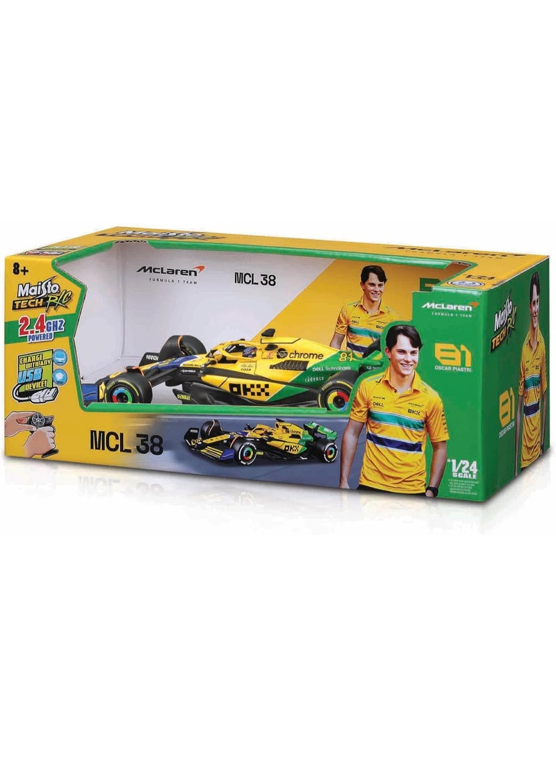 مايستو سيارة ماكلارين F1 MCL38 موناكو جي بي 2.4 جيجاهرتز 82359 (#81)، سيارة تحكم عن بعد قابلة لإعادة الشحن - Image 2