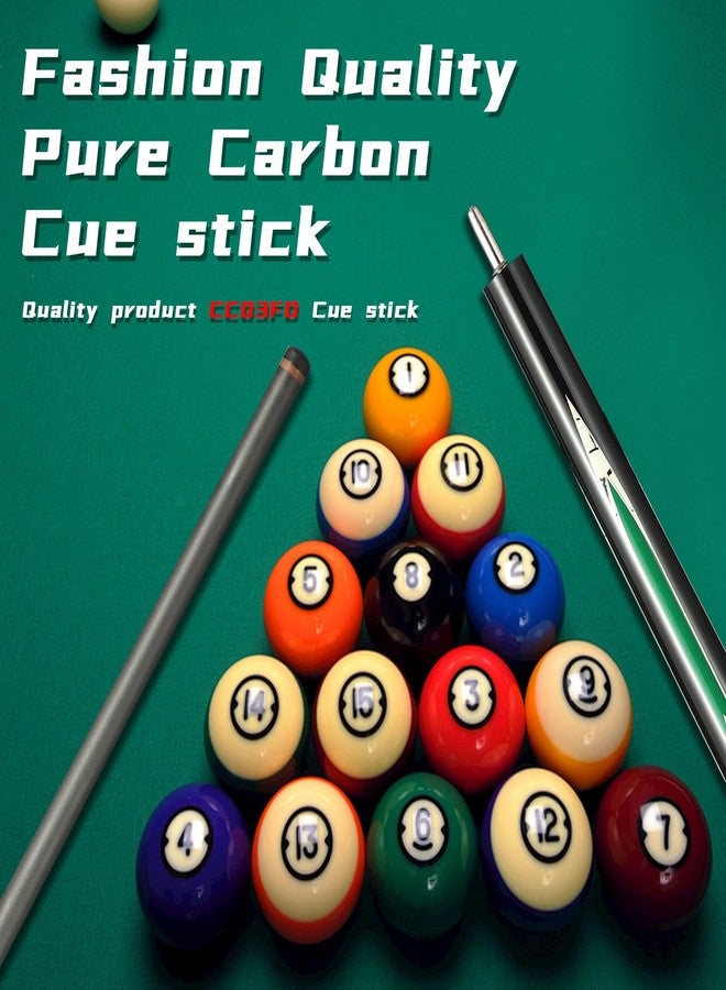 GAMESUN Carbon Fiber Pool Cue Stick,58" Pool Table Sticks, 12.5mm Tip Soft Grip Billiard Carbon Fiber cue, Weight 20OZ Cue Stick - Image 4