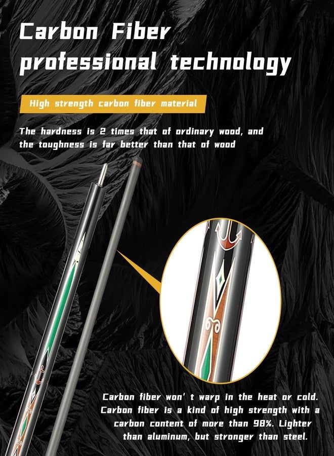 GAMESUN Carbon Fiber Pool Cue Stick,58" Pool Table Sticks, 12.5mm Tip Soft Grip Billiard Carbon Fiber cue, Weight 20OZ Cue Stick - Image 5