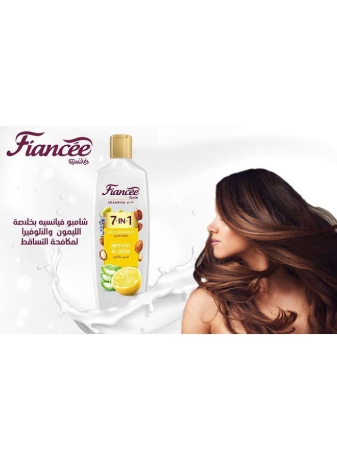 FIANCEE Shampoo 7 IN 1 With Lemon & Aloe vera Anti-Dandruff - 340ML - Image 4
