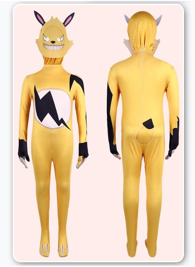 1 Set Party Cosplay Palworld Costume For Kids Adults Grizzbolt Costume With Masks And A Complimentary Plush Doll - Image 3