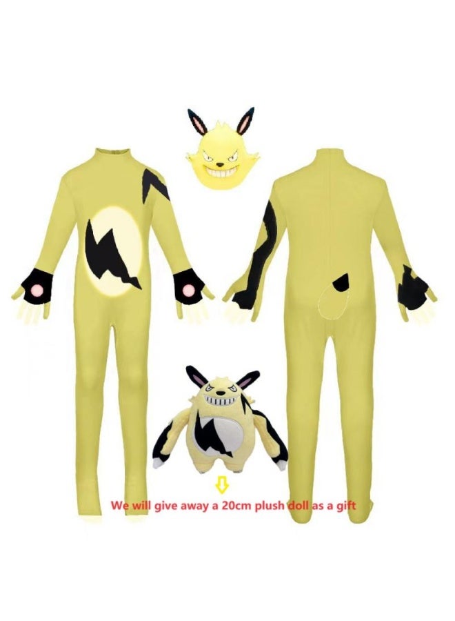 1 Set Party Cosplay Palworld Costume For Kids Adults Grizzbolt Costume With Masks And A Complimentary Plush Doll - Image 1
