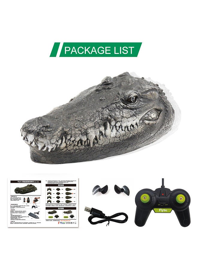 Flytec Flytec V005 RC Boat 2.4G Remote Control Electric Racing Boat for Pools with Simulation Crocodile Head Spoof Toy  - Image 5