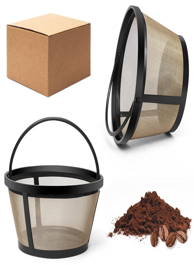 BRENSTEN 8-12 Cup Reusable Filter Basket With Closed Bottom Fits MrCoffee Coffee Maker and Brewer - Permanent Filter Replacement for Mr Coffee Gold Basket-Style Filters 2-Pack - Image 1
