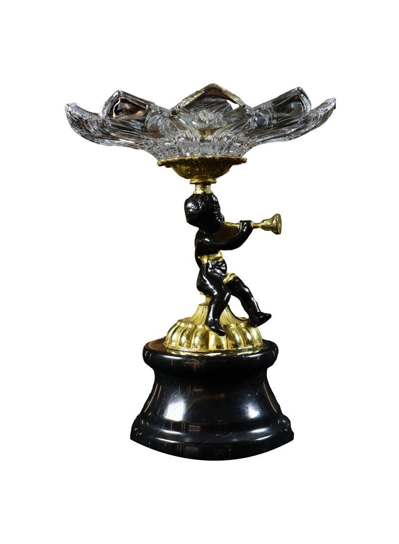 The Royal Herald – Crystal & Solid Brass Dessert Stand - Image 4