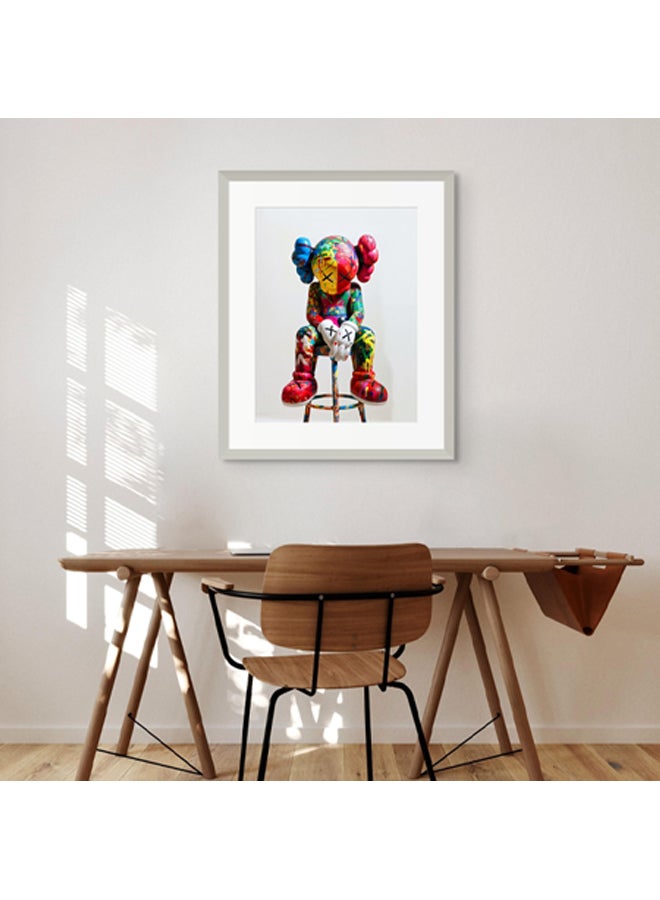 آرت دیکور  ديكور فني مؤطر بطباعة صورة فنية جميلة لفن البوب ​​KAWS، عمل فني معاصر مميز، ديكور حائط لغرفة المعيشة، غرفة النوم، المكتب، المنزل، الفنادق - Image 2