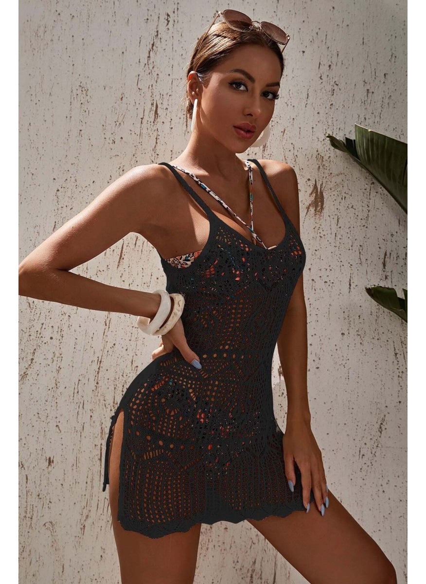 Angelsin Knitted Cotton Special Design Pareo Beach Dress  - Image 3