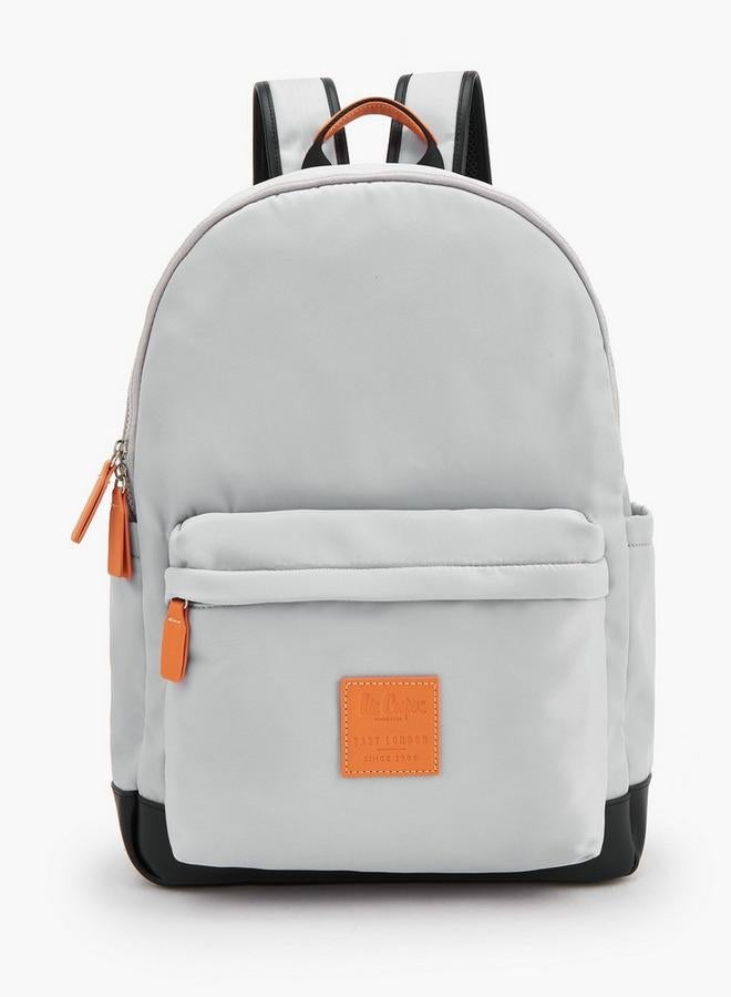 Lee Cooper Logo Applique School Backpack With Zip Closure - Image 1